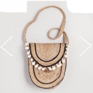 NWT World Market Cost Plus Natural Jute Woven Shoulder Tote Bag